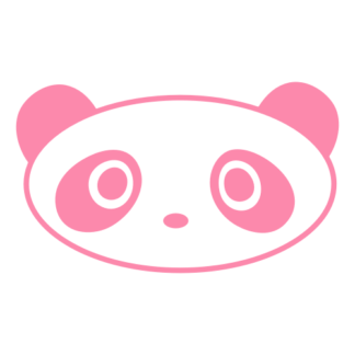Oval Face Panda Decal (Pink)